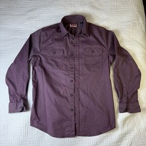 Wrangler Work Shirt Men's M Long Sleeve Button Down Pocket